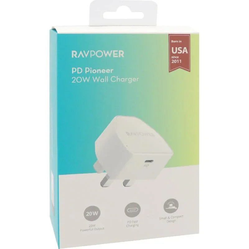 RAVPower PD 20W Charger - White - Tashqila RAVPower PD 20W Charger - White - Tashqila